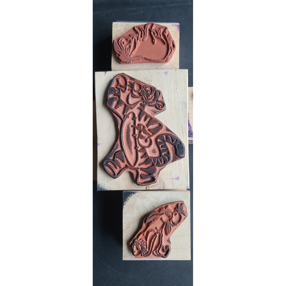 Disney Rubber Stamp Lot 11 pc Winnie the Pooh Mickey Mouse Tweety Bird Vintage - Picture 8 of 8